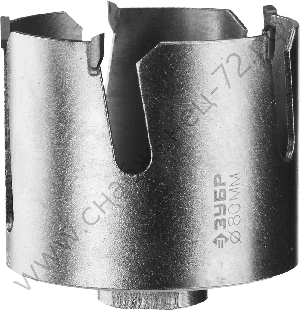 ЗУБР ПРОУНИВЕРСАЛ 80 мм, Коронка с твердосплавными резцами, Профессионал (29514-80)