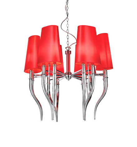 Pendant design lamp  Brunilde С6 by Ipe Cavalli (Red)