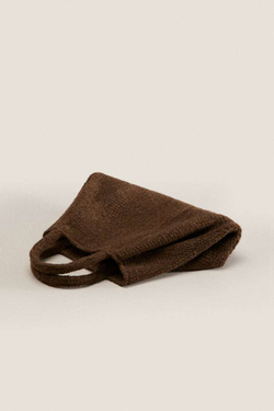 ZARA HOME БОЛЬШАЯ ШЕРСТЯНАЯ СУМКА, КОРИЧНЕВЫЙ