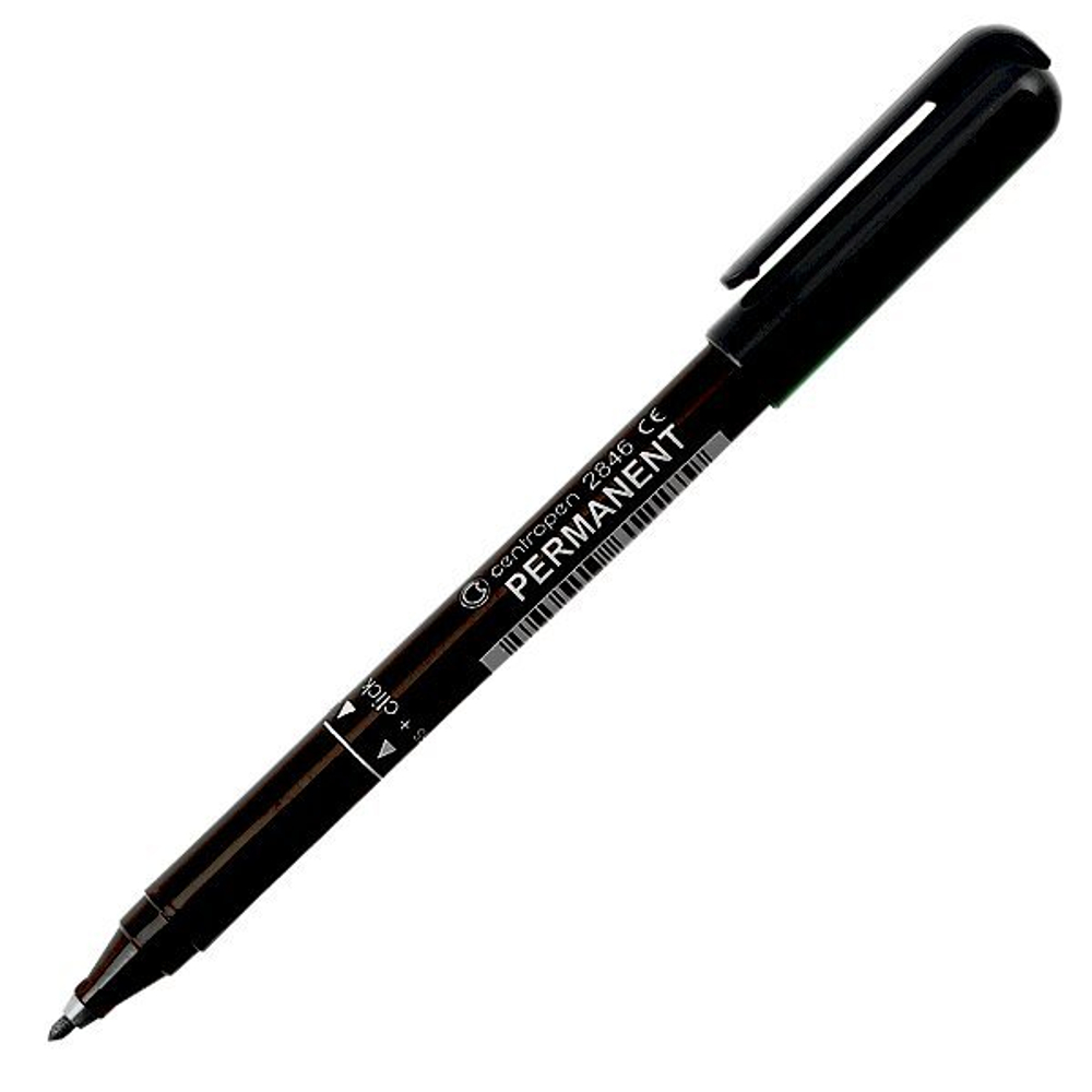 Маркер Centropen, 1 мм, чёрный