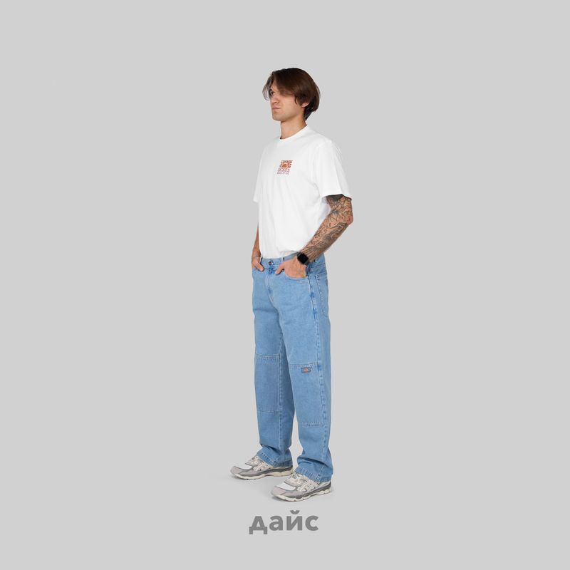 Джинсы мужские Dickies Double Knee Denim Pant артикул:DK0A4Y3FLW01 - купить в магазине Дайс