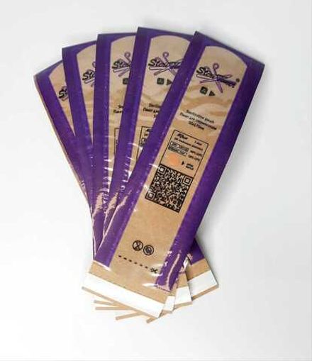 SteriTimer Крафт пакеты 50х170 комбинированные с индикатором 5 класса для стерилизации, 100шт