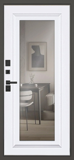 Стальная дверь Норильск с зеркалом (терморазрыв 3к)