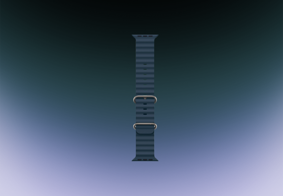 Часы Apple Watch Ultra 2 GPS + Cellular 49 мм, титановый корпус, ремешок Ocean Темно-синего цвета