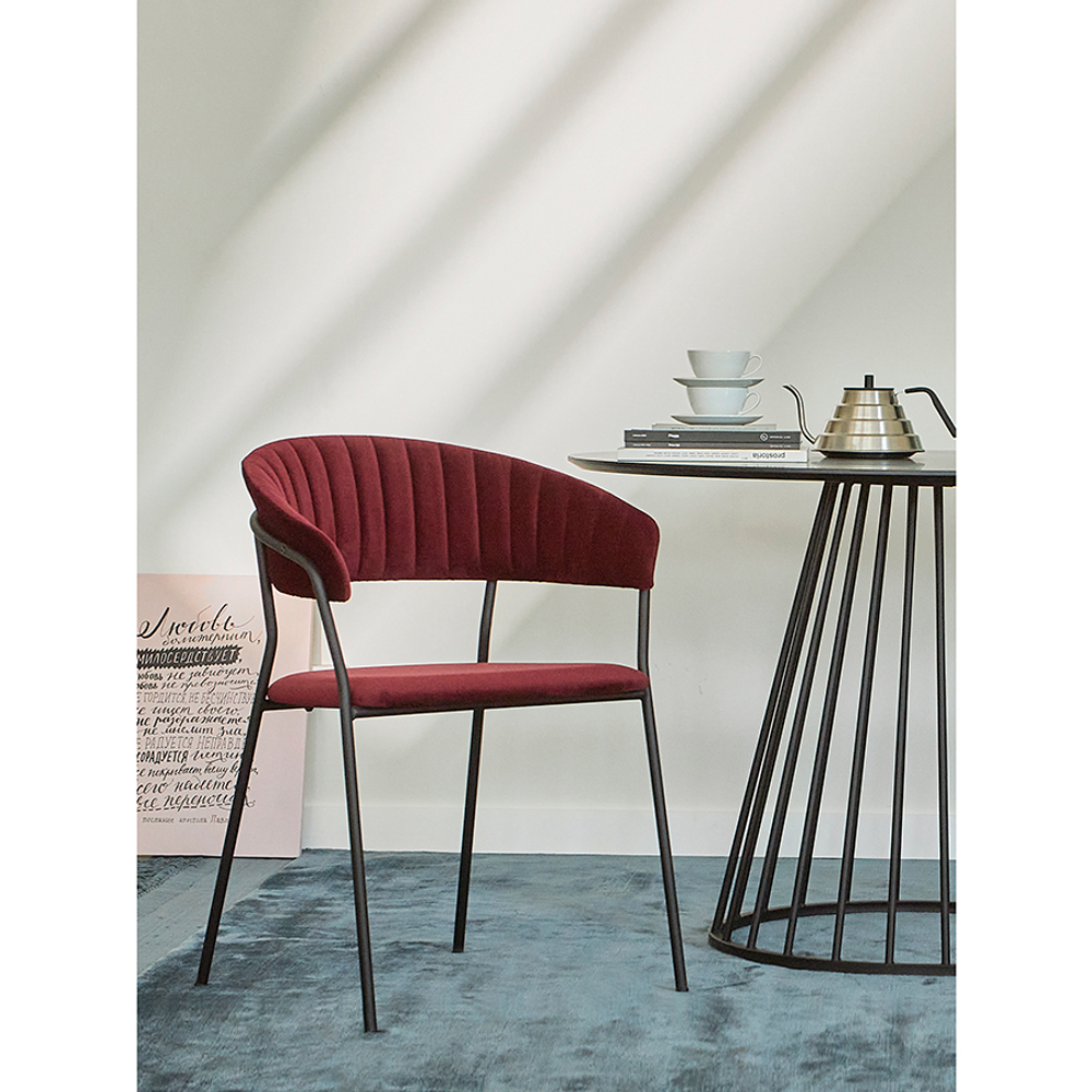 Стул Bergenson Bjorn Stefany, велюр, винный