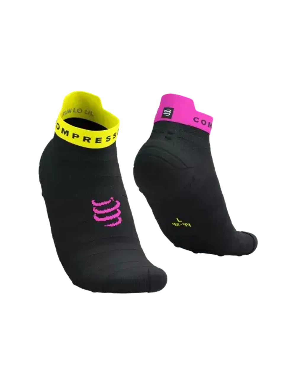 Носки Run Ultralight Low V4 Black Safe Yellow Neo Pink