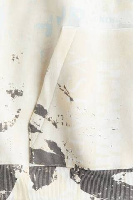 H&M Толстовка с капюшоном и принтом, белый