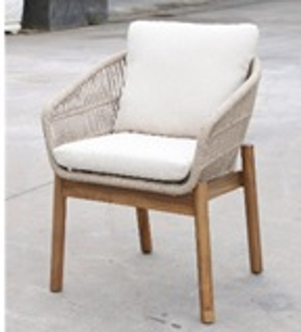 Стул Garden Story Риччи обеденный 2 шт.в кор.(каркас акация, подуш.бежевая)