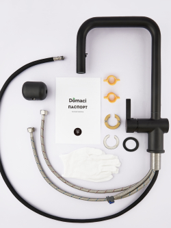 Смеситель для кухни Domaci Ливорно D4703BK черный матовый