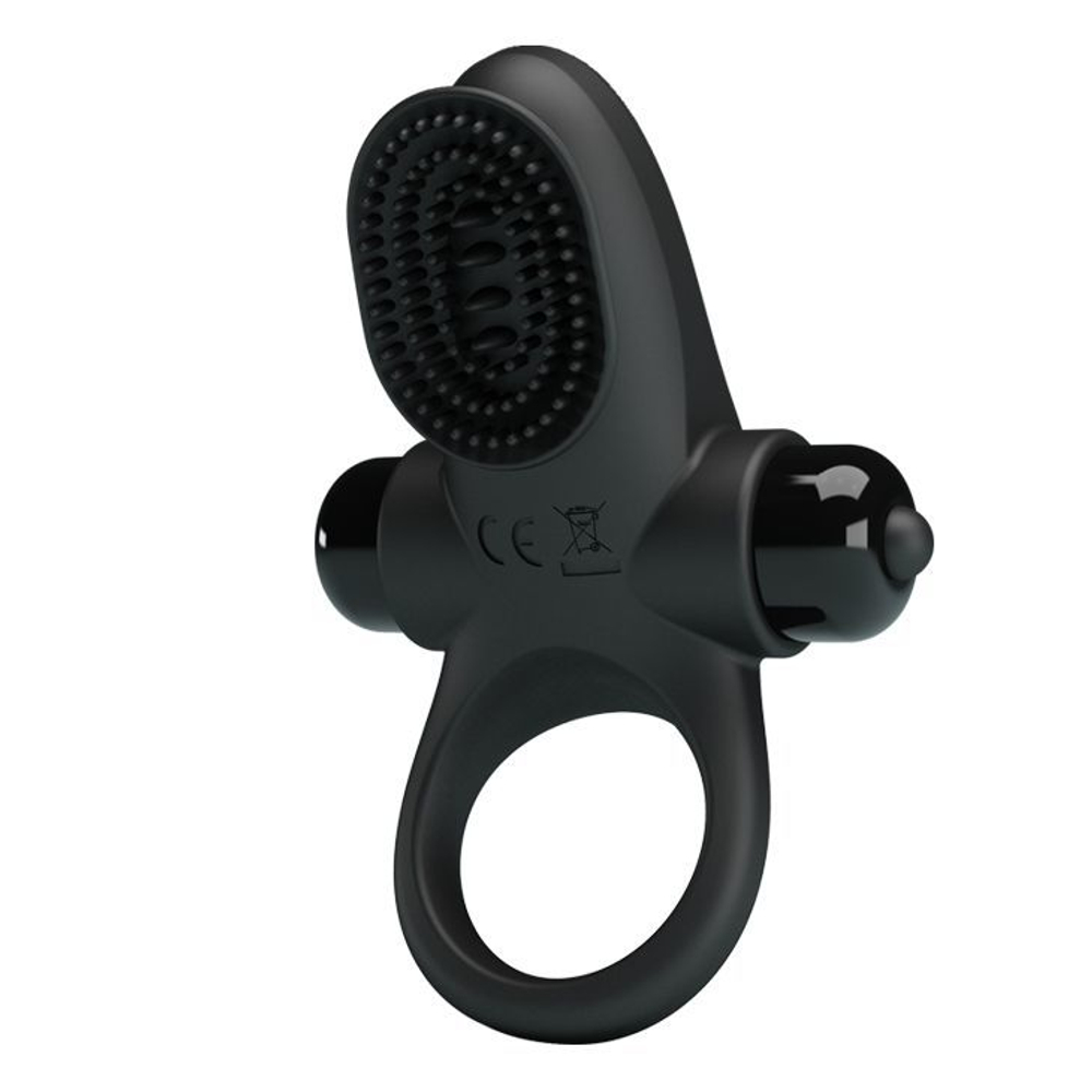 Виброкольцо Baile Vibrant Penis Ring II, 8,6 см, с щеточкой