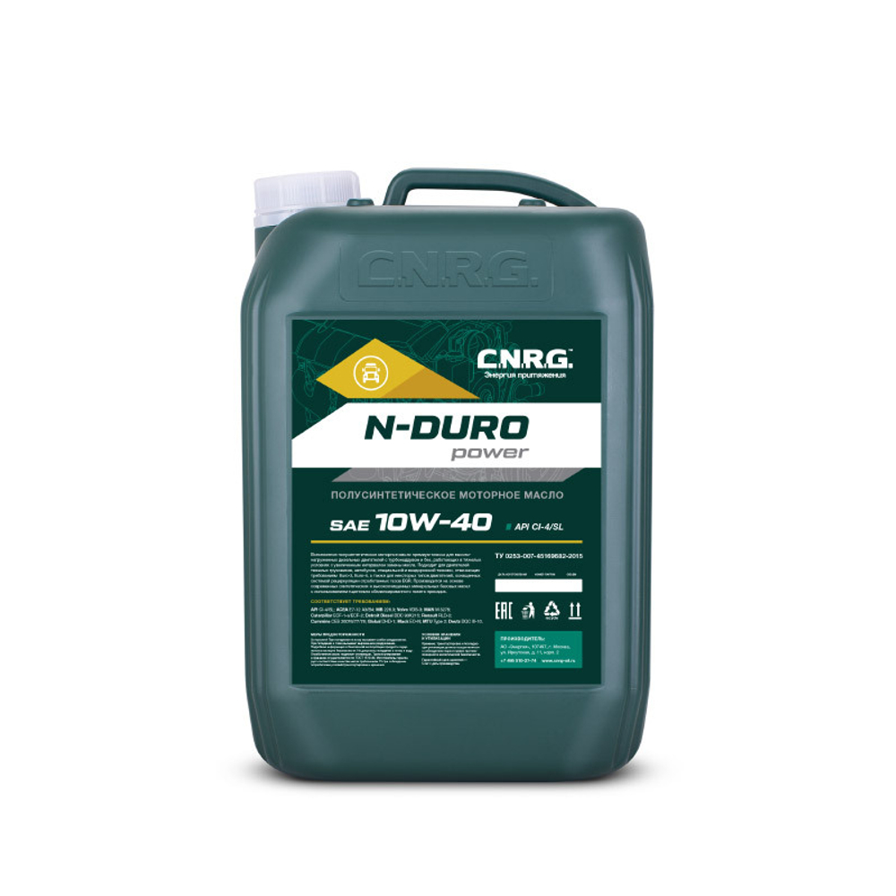 Масло моторное C.N.R.G. N-Duro Power 10W-40 CI-4/SL 10 л