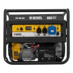 Генератор бензиновый DENZEL PS 90 EA, 9 кВт и 460 см3 объем двигателя, 230 В и 25л объем топливного бака, электростартер и коннектор автоматики, 2 розетки и выход USB 5В, силовые клеммы 946934