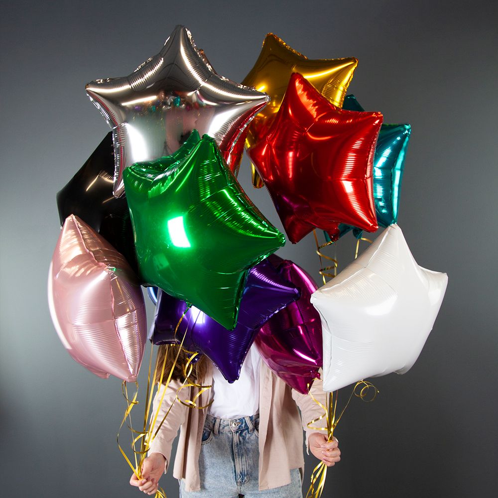 Шар (18"/46 см) Звезда, Золото