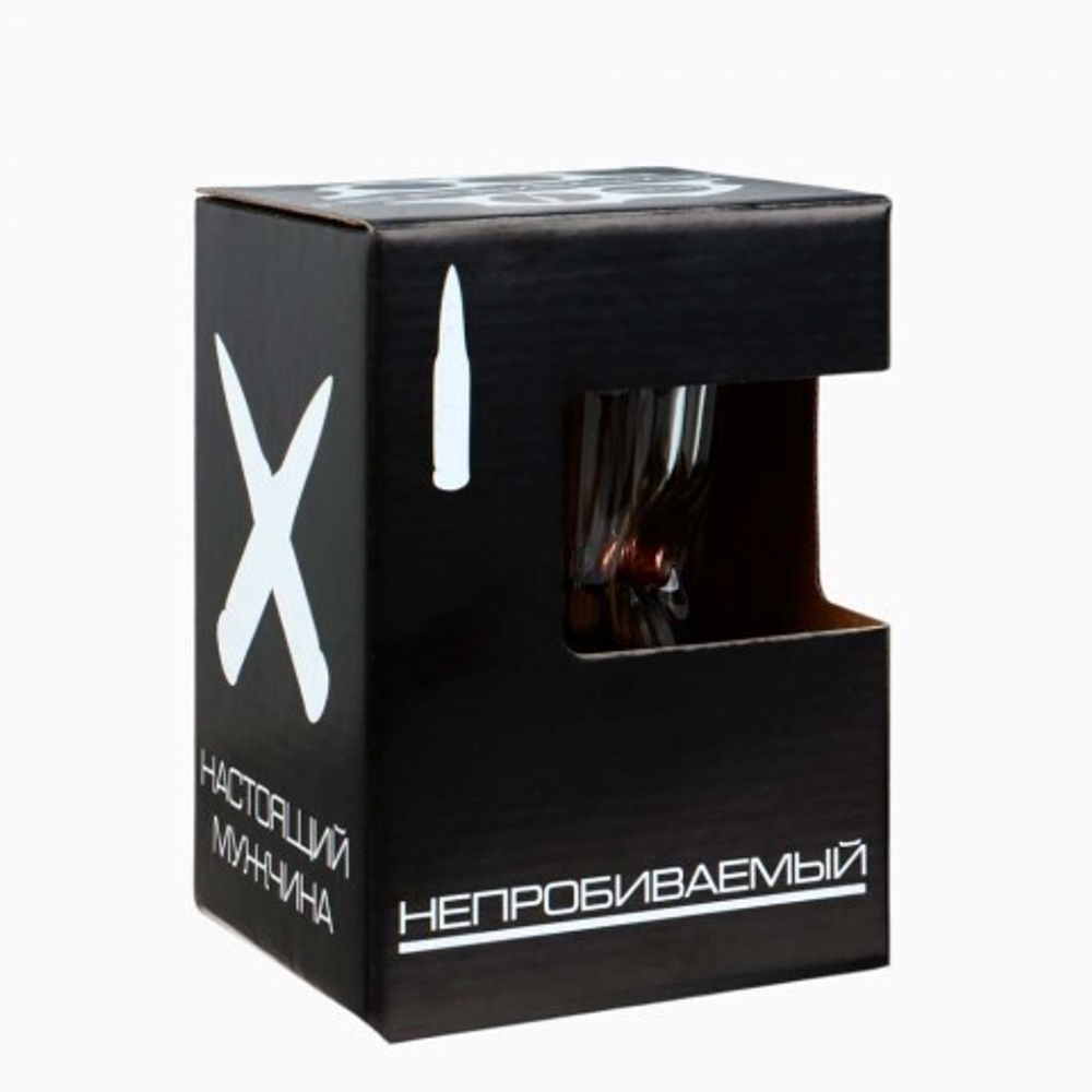 Стакан непробиваемый с пулей «Характер», граненый, 250 мл