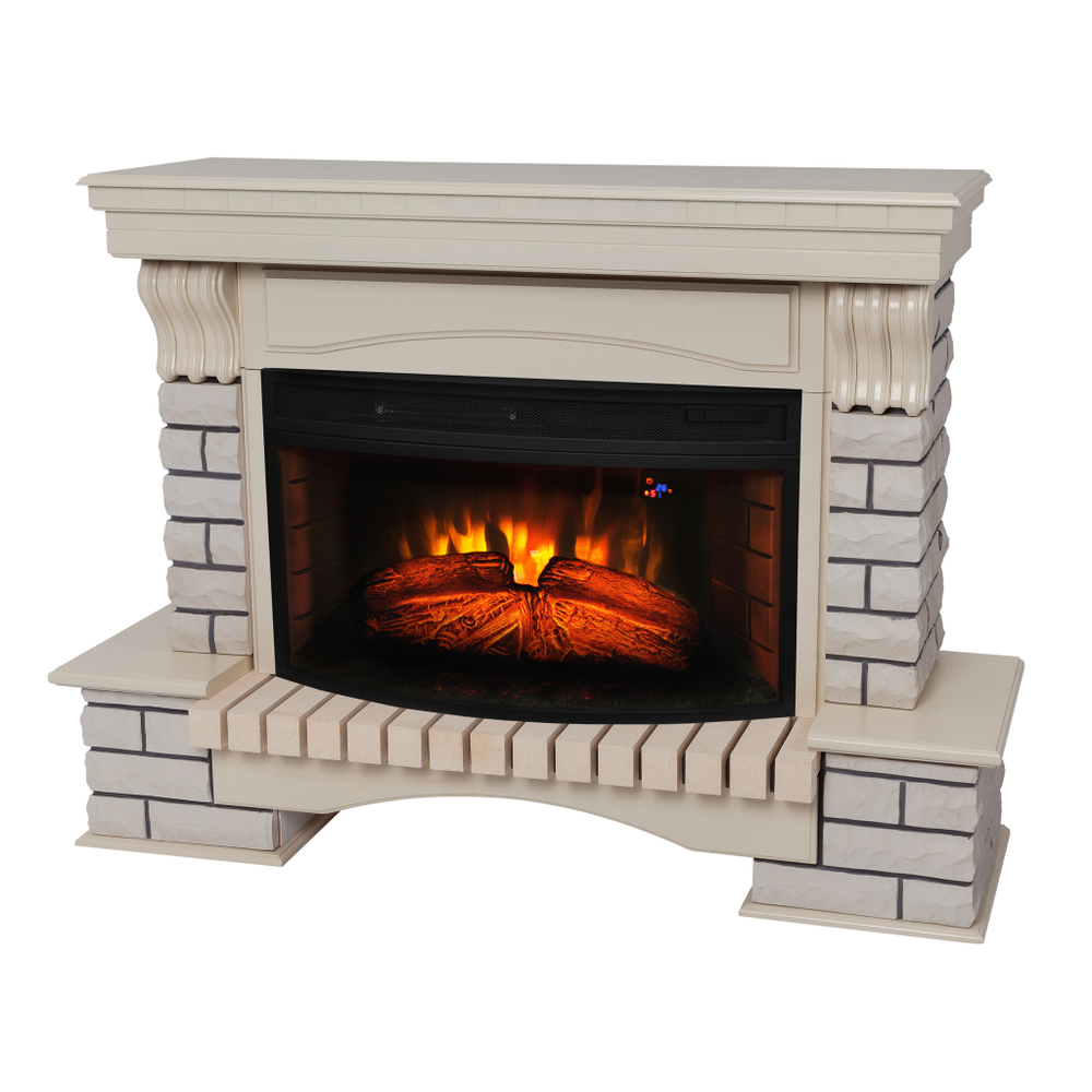 Каминокомплект Real Flame Country 33/33W WT с очагом Firespace 33W