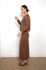 Юбка «Классика жанра» в шоколадном джерси