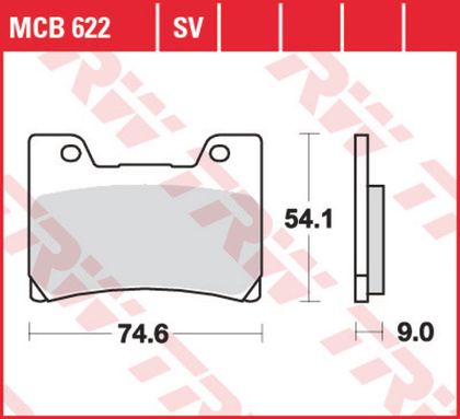 Колодки тормозные дисковые TRW MCB622SV