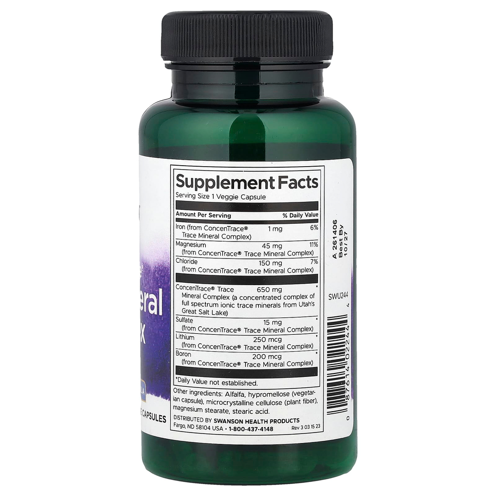 Swanson, комплекс микроэлементов ConcenTrace®, 60 растительных капсул