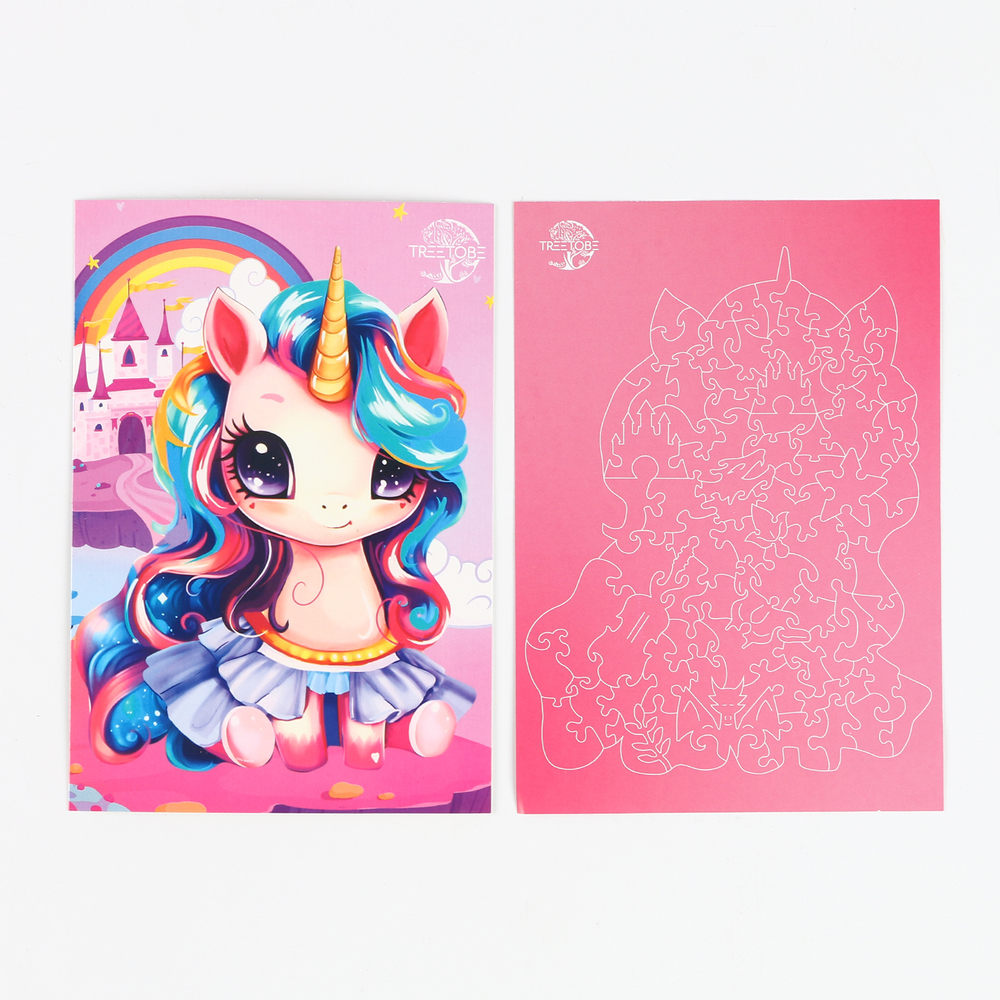 Пазлы фигурные детские «Сказочный единорожик», 75 деталей