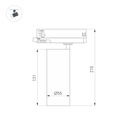 Светильник LGD-SILMA-4TR-R55-4W Day4000 (BK, 4 deg, 230V) (Arlight, IP20 Металл, 5 лет) 060466