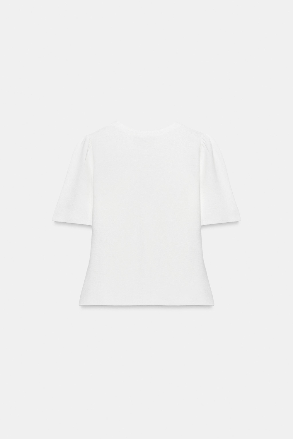 ZARA КАРДИГАН С КОРОТКИМИ РУКАВАМИ, БЕЛЫЙ