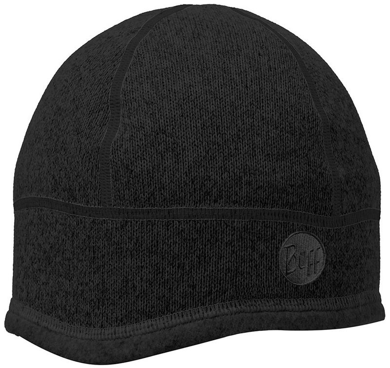 Теплая спортивная флисовая шапка с ушками Buff Black Фото 1