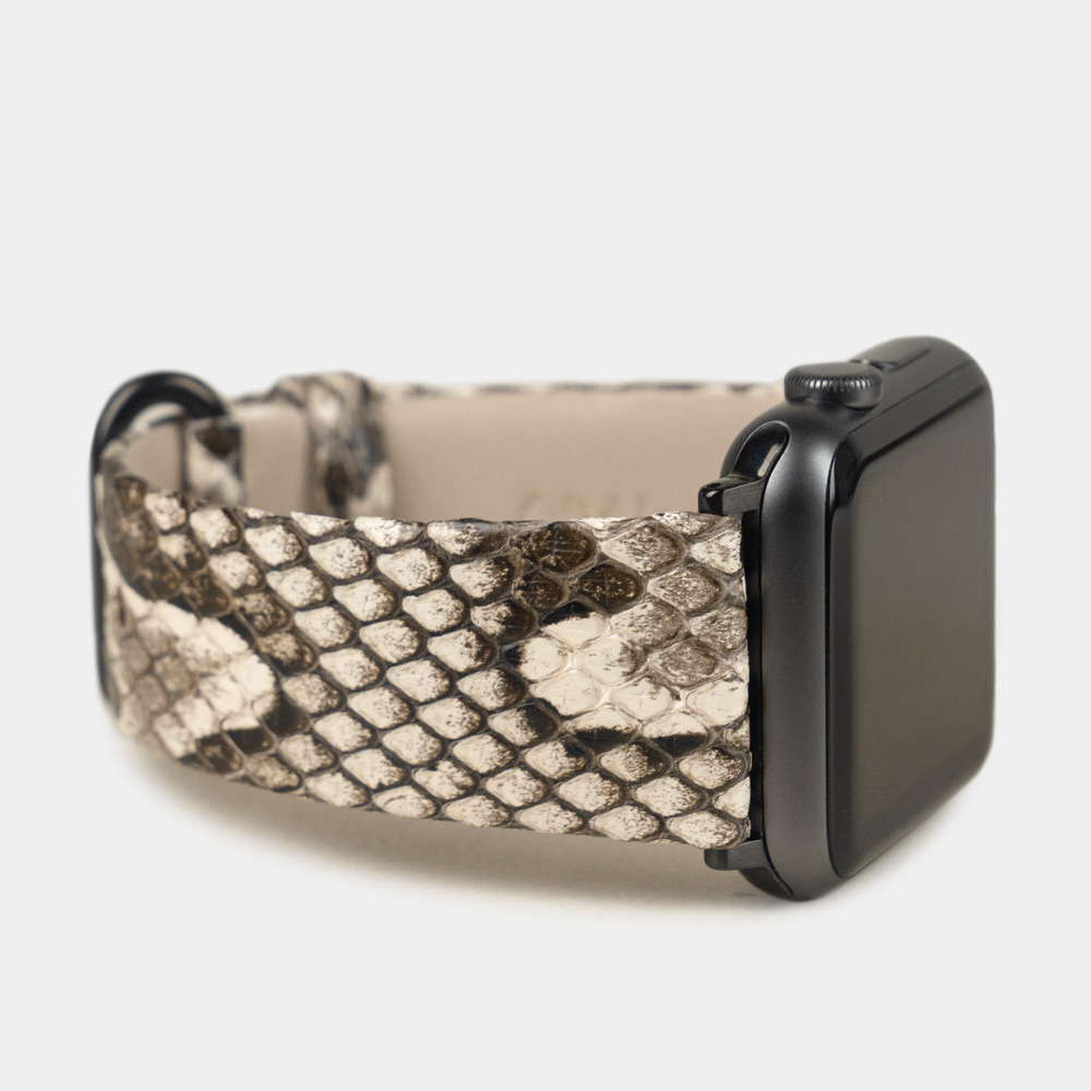 Ремешок для Apple Watch 44/45/46 mm из кожи питона, цвета Natur