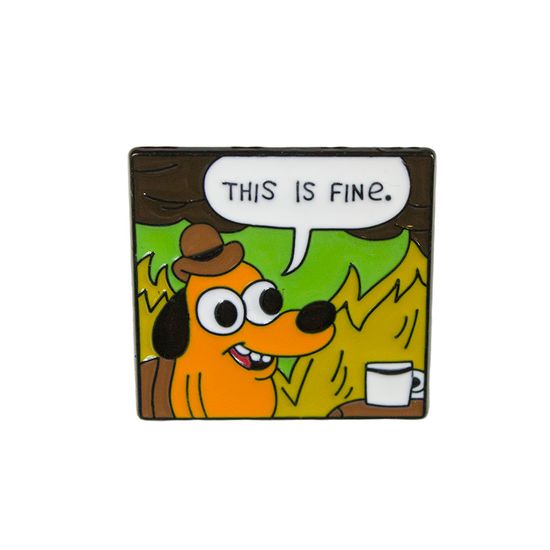 Значок металлический на одежду/Пин. This is Fine