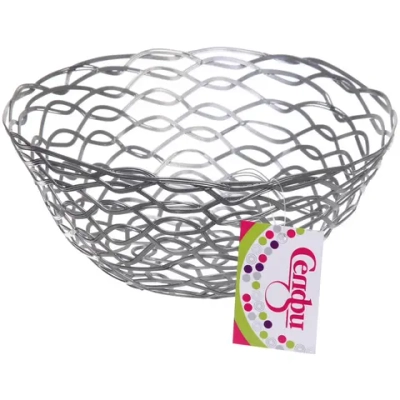 Фруктовница «Brownie» 20*8см волна серая