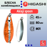 Блесна колеблющаяся HIGASHI Akiaji spoon 45g#19