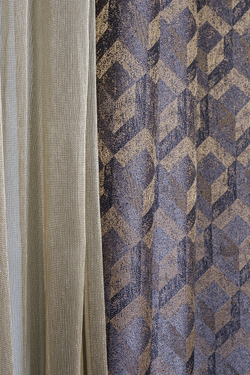 Портьера 275х260 Garda Decor Modena бронзовая