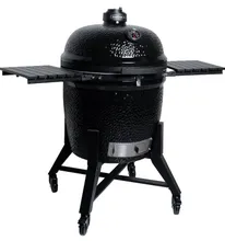 Керамический угольный гриль Diamond Egg Dream Deep Black, 60 см, чёрный, с ножками и столиками