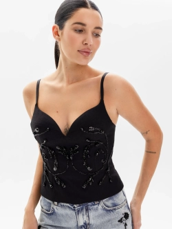 Топ-корсет GLITTER, черный