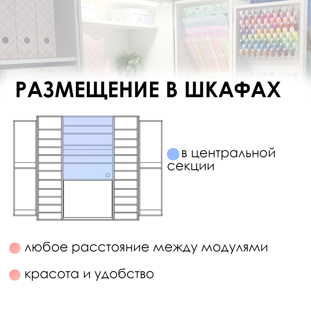 Модуль для выкатных полок в центральную секцию MINI