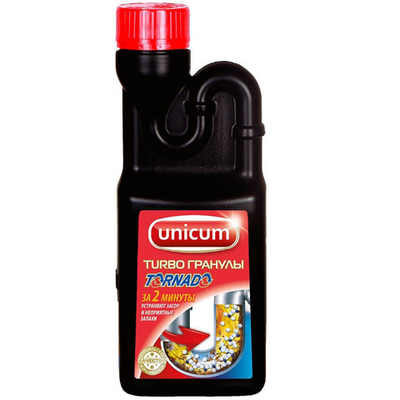 Ср-во д/труб БЫТ. UNICUM ТОРНАДО гранулированное д/устранения засоров 600гр