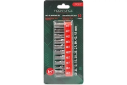 Набор вставок RF-21022T: 1/4"DR TORX T8H-T50H (с отверстием) 10пр. ROCKFORCE