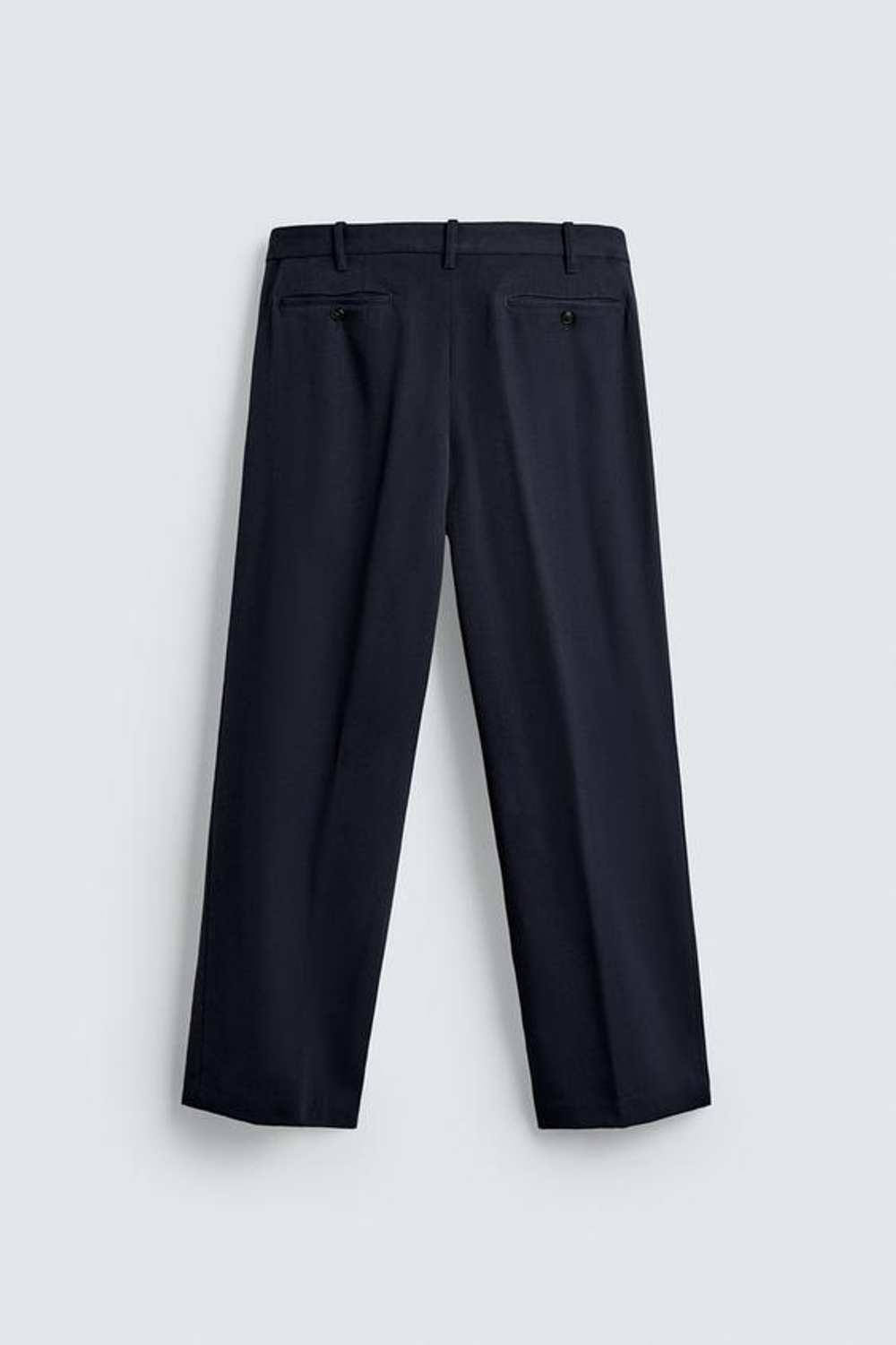 ZARA БРЮКИ REGULAR FIT ИЗ 100% ШЕРСТИ, МОРСКОЙ СИНИЙ