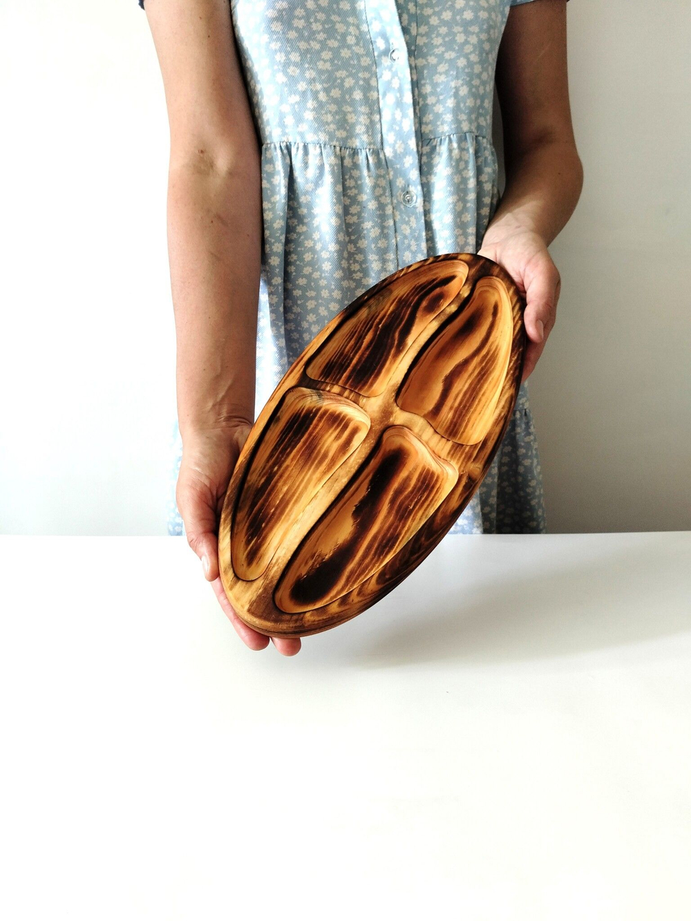 Менажница деревянная для подачи сервировочная