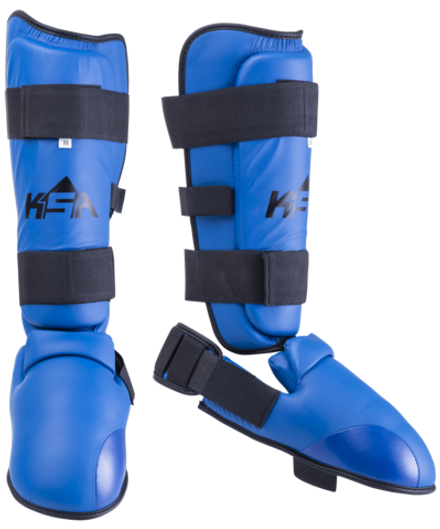 Защита голень-стопа Force Blue, к/з, детский