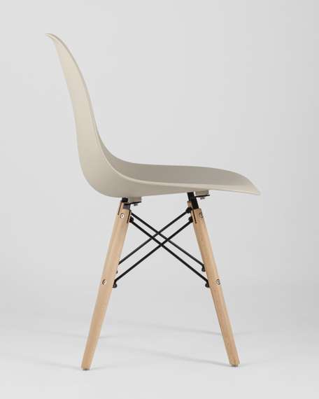 Стул Eames Style DSW бежевый (разборный каркас)