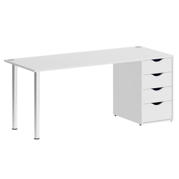 Home Office Стол письменный VR.SP-3-178.4 Белый Бриллиант/Хром 1780*720*750