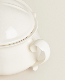 Zara Home блюдо сервировочное из фаянса, цвет бежевый, 35.5 см