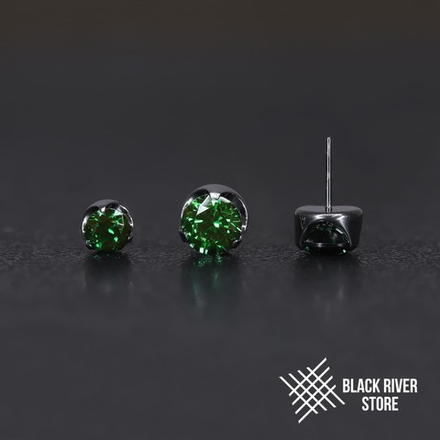 Flat Cubic Zirconia Green Б/Р