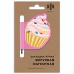 Закладка-ручка 60*60мм магнитная 1шт "Пироженка" (Феникс+)