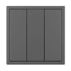 Механизм выключателя трехклавишный непроходной SWT-NOBE-MK03-SFPL-GR (230V, 10A) (Arlight, Серый базальт) 061799