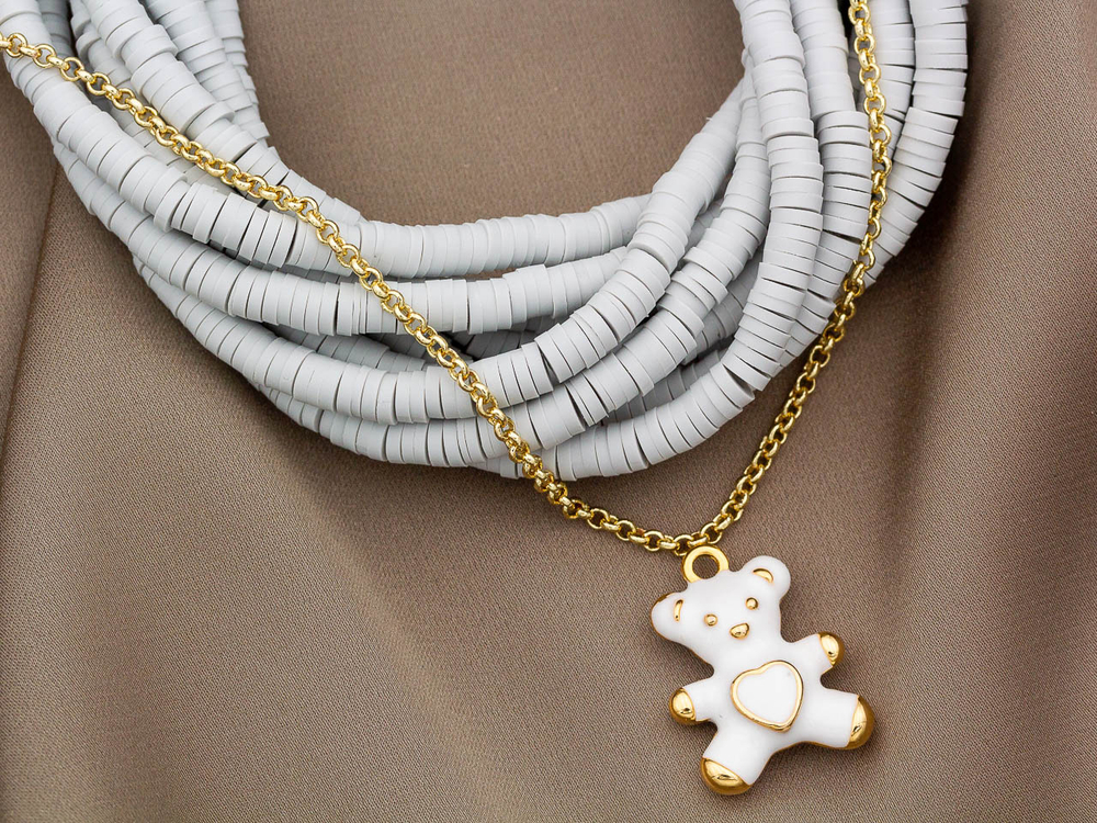 Нить каучуковых бусин 4мм