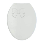 Крышка унитаза "КОМФОРТ ЛЮКС", белый / белый бант РП-811