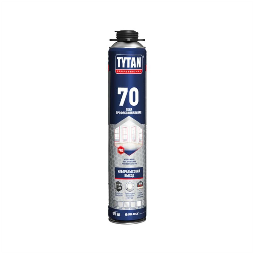 Tytan (Титан) Professional 70 Пена монтаж.(п/пистолет) летняя 870мл арт.15577 вес баллона 1000гр