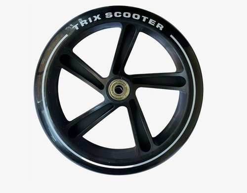 Колесо - 180 мм, для самокатов, с подшипниками ABEC 7, пластик, черное