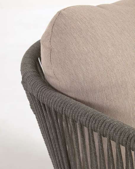 Трехместный уличный диван Catalina, зеленый корд, массив акации